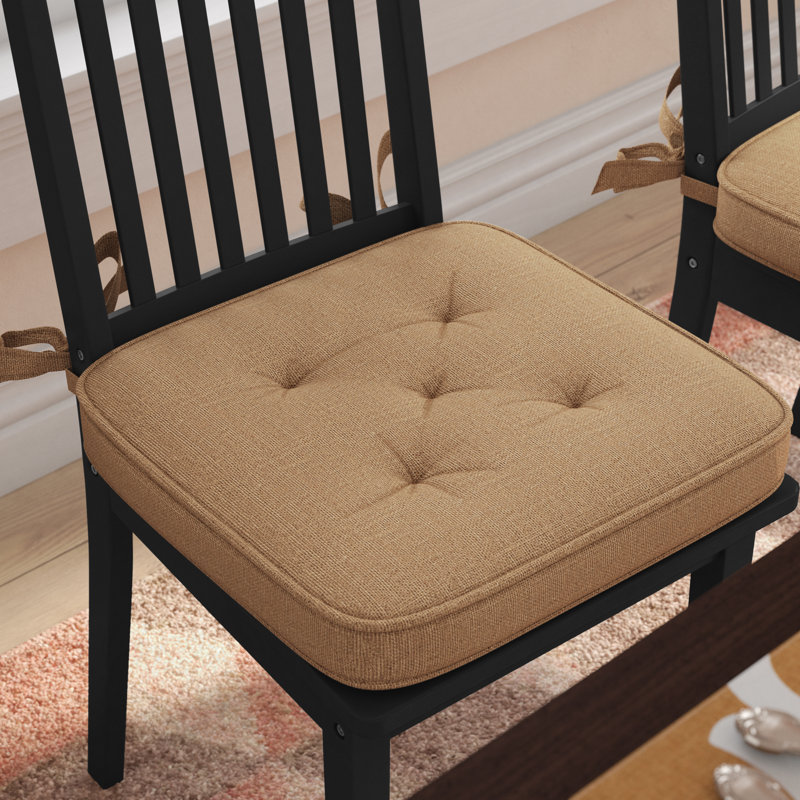 August Grove Burlap Dining Chair Cushion & Reviews Wayfair.ca